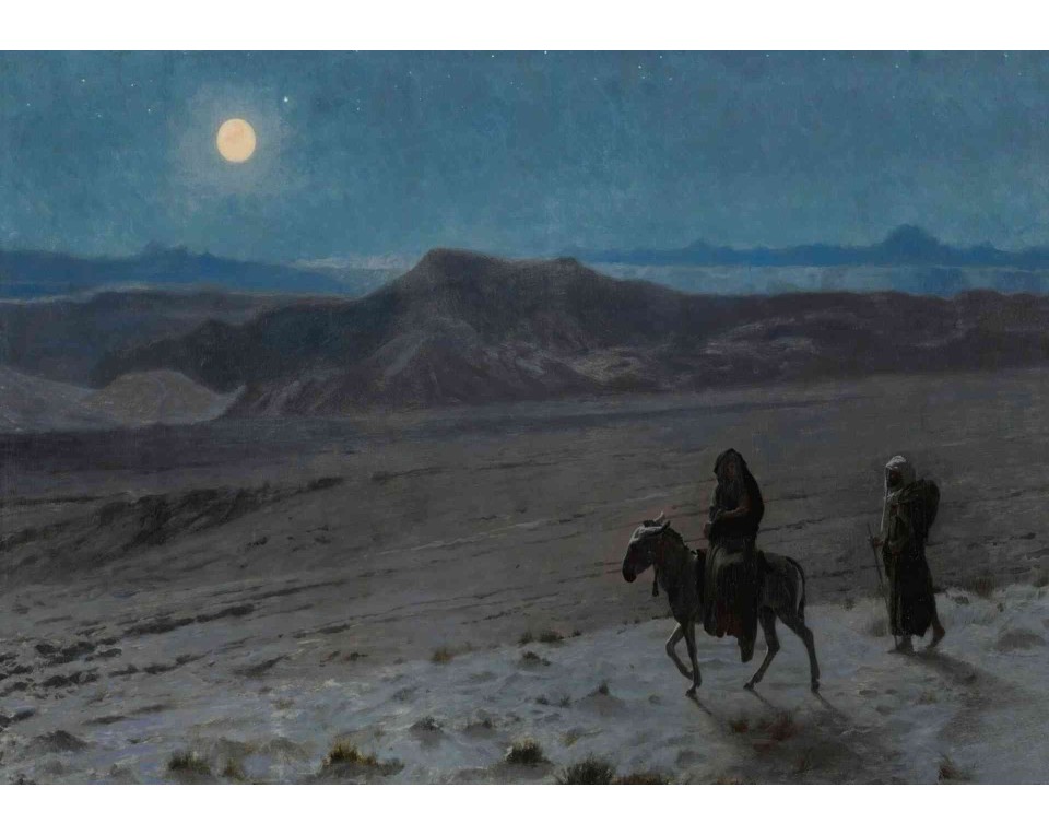 ΠΙΝΑΚΑΣ ΣΕ ΚΑΜΒΑ Jean-Léon Gérôme - Η Φυγή στην Αίγυπτο