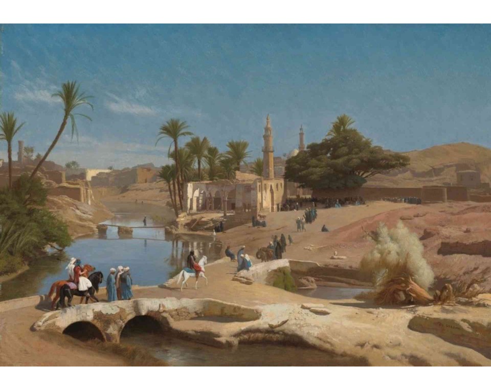 ΠΙΝΑΚΑΣ ΣΕ ΚΑΜΒΑ Jean-Léon Gérôme - Άποψη της Medinet El-Fayoum
