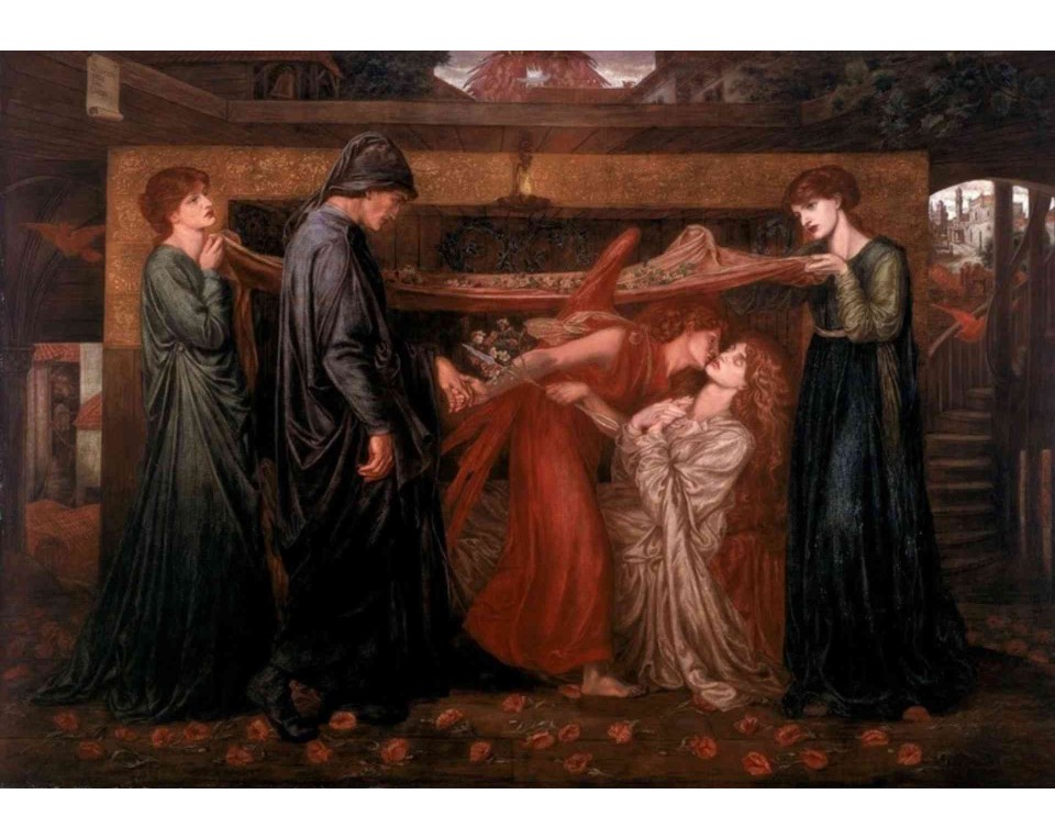 ΠΙΝΑΚΑΣ ΣΕ ΚΑΜΒΑ Dante Gabriel Rossetti - Το Όνειρο του Δάντη στον Θάνατο της Βεατρίκης