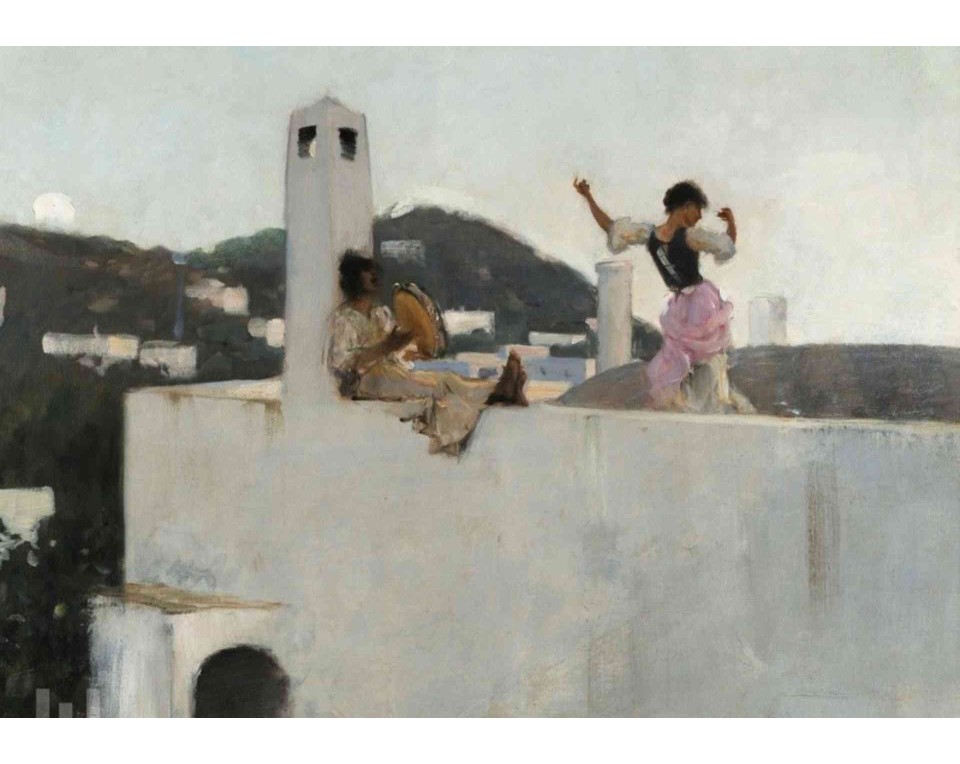 ΠΙΝΑΚΑΣ ΣΕ ΚΑΜΒΑ John Singer Sargent - Κάπρι: Κορίτσι στην Ταράτσα