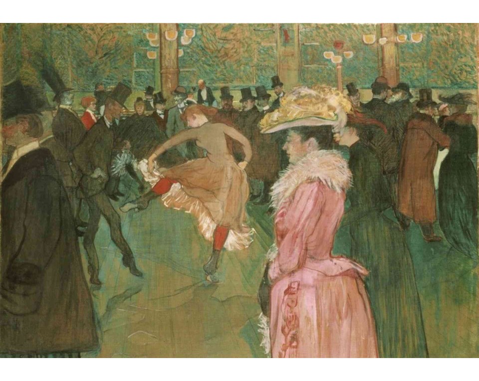 ΠΙΝΑΚΑΣ ΣΕ ΚΑΜΒΑ Henri de Toulouse-Lautrec - Στο Μουλέν Ρουζ: Ο Χορός