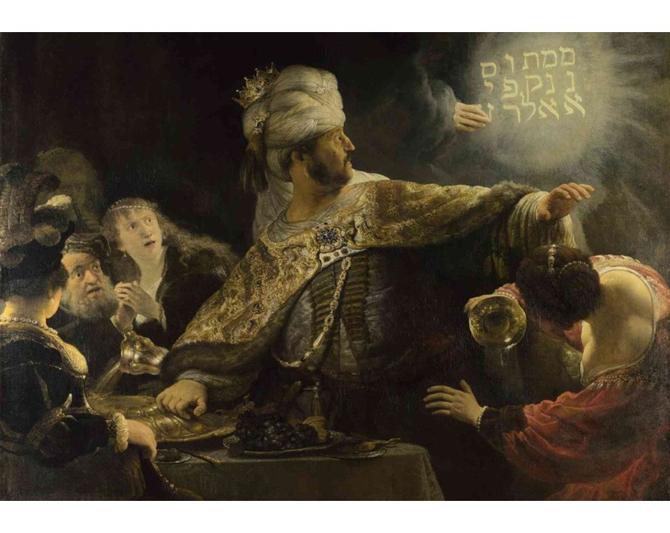 ΠΙΝΑΚΑΣ ΣΕ ΚΑΜΒΑ Rembrandt van Rijn - Το Δείπνο του Βαλτάσαρ