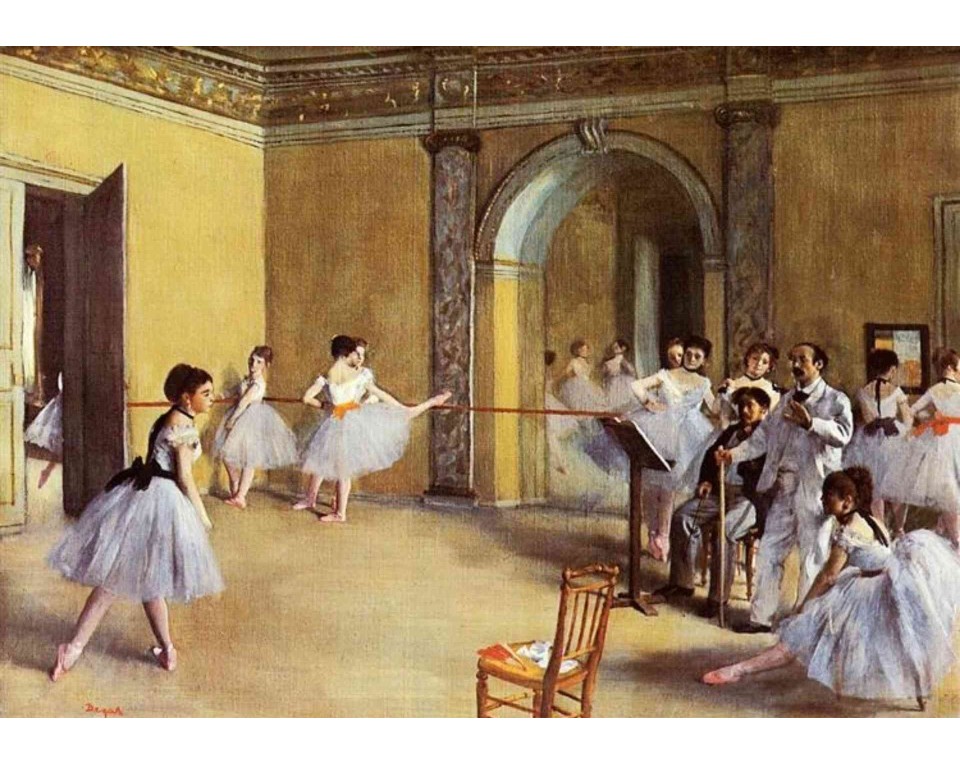 ΠΙΝΑΚΑΣ ΣΕ ΚΑΜΒΑ Edgar Degas - Το Φουαγιέ του Χορού στην Όπερα της οδού Le Peletier