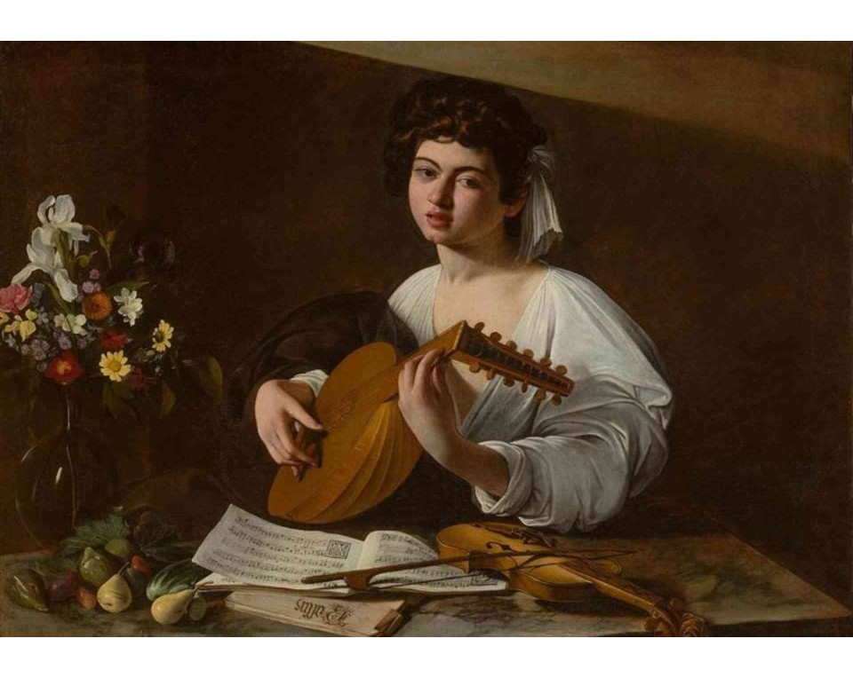 ΠΙΝΑΚΑΣ ΣΕ ΚΑΜΒΑ Caravaggio - Ο Λαουτίστας