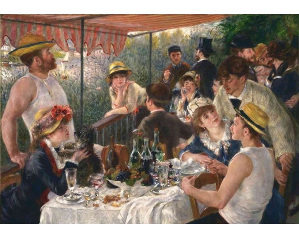 ΠΙΝΑΚΑΣ ΣΕ ΚΑΜΒΑ Pierre-Auguste Renoir - Το Πρόγευμα των Βαρκάρηδων
