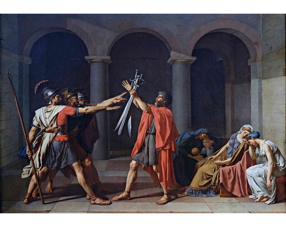 ΠΙΝΑΚΑΣ ΣΕ ΚΑΜΒΑ Jacques-Louis David - Ο Όρκος των Ορατίων