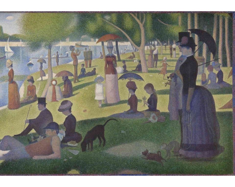 ΠΙΝΑΚΑΣ ΣΕ ΚΑΜΒΑ Georges Seurat - Ένα Κυριακάτικο Απόγευμα στο Νησί της Γκραντ Ζατ
