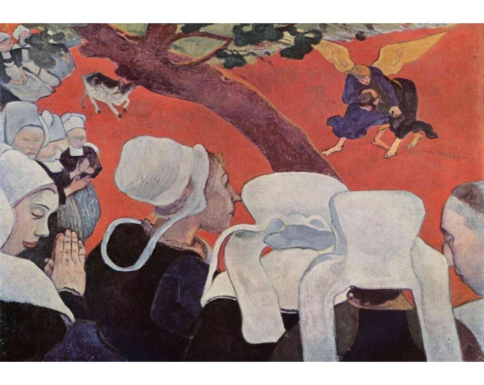 ΠΙΝΑΚΑΣ ΣΕ ΚΑΜΒΑ Paul Gauguin - Το Όραμα μετά το Κήρυγμα