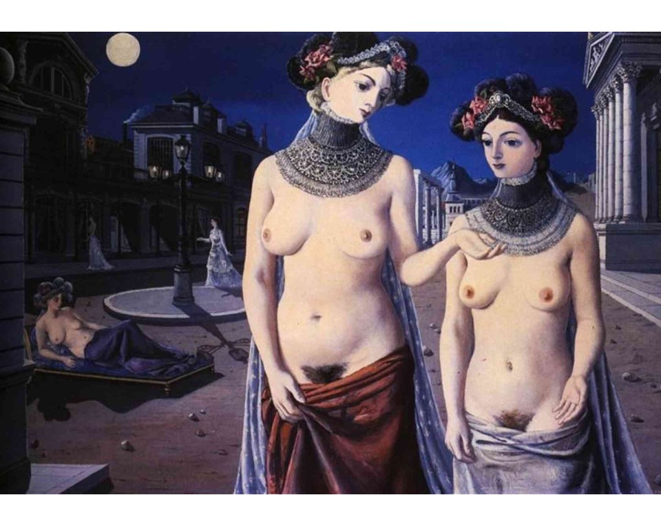 ΠΙΝΑΚΑΣ ΣΕ ΚΑΜΒΑ Paul Delvaux - Οι Περιπατήτριες