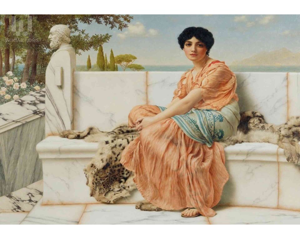 ΠΙΝΑΚΑΣ ΣΕ ΚΑΜΒΑ John William Godward - Τον Καιρό της Σαπφούς