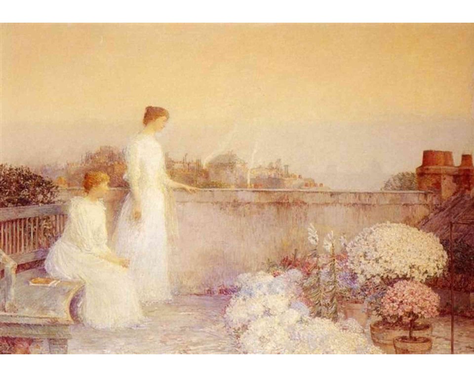 ΠΙΝΑΚΑΣ ΣΕ ΚΑΜΒΑ Childe Hassam - Λυκόφως