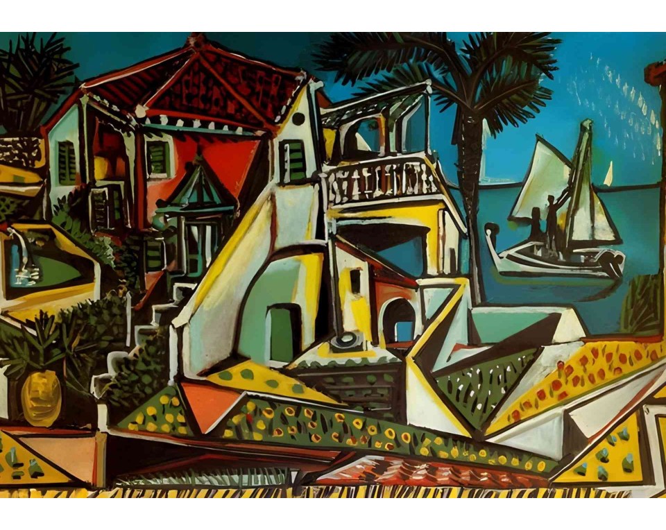 ΠΙΝΑΚΑΣ ΣΕ ΚΑΜΒΑ Pablo Picasso - Μεσογειακό Τοπίο