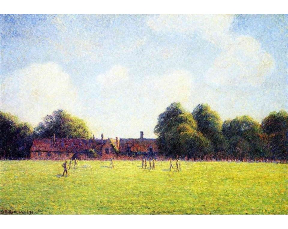 ΠΙΝΑΚΑΣ ΣΕ ΚΑΜΒΑ Camille Pissarro - Hampton Court Green