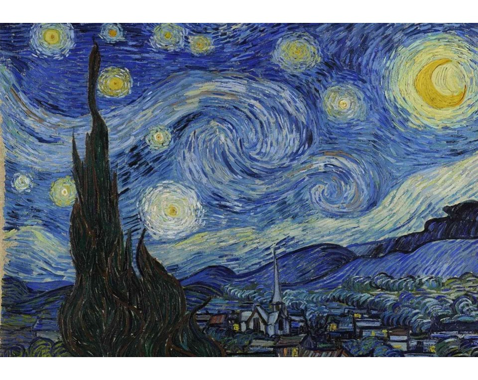 ΠΙΝΑΚΑΣ ΣΕ ΚΑΜΒΑ Vincent van Gogh - Η Έναστρη Νύχτα