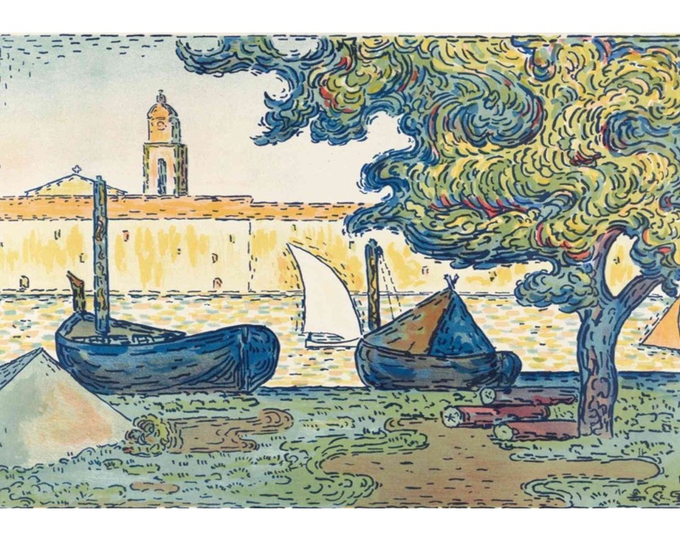 ΠΙΝΑΚΑΣ ΣΕ ΚΑΜΒΑ Paul Signac - Το Λιμάνι του Σεν Τροπέ