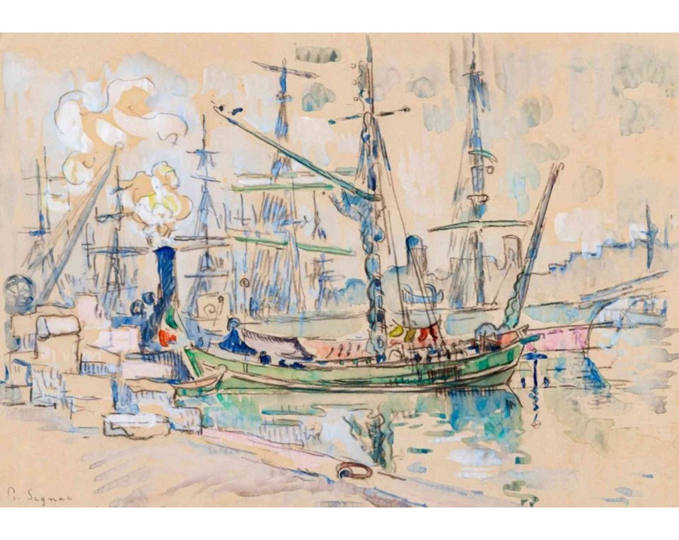 ΠΙΝΑΚΑΣ ΣΕ ΚΑΜΒΑ Paul Signac - Το Λιμάνι της Μασσαλίας