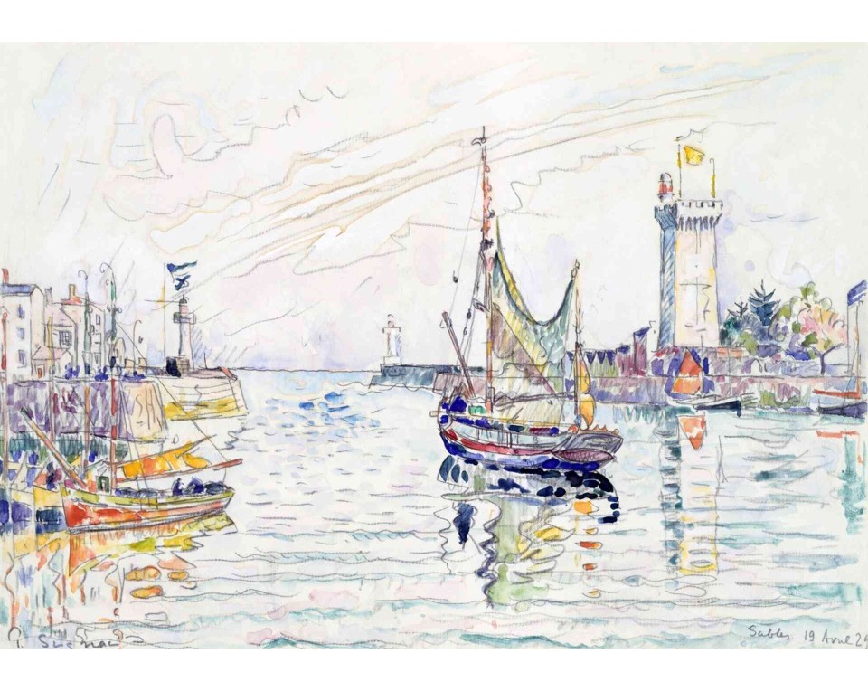 ΠΙΝΑΚΑΣ ΣΕ ΚΑΜΒΑ Paul Signac - Άποψη του Λε Σαμπλ ντ'Ολόν
