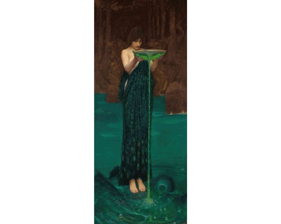 ΠΙΝΑΚΑΣ ΣΕ ΚΑΜΒΑ John William Waterhouse - Η Ζηλόφθονη Κίρκη