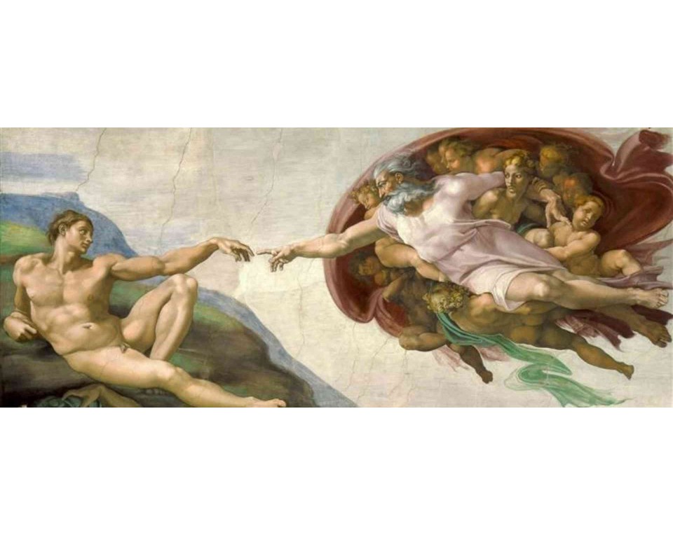 ΠΙΝΑΚΑΣ ΣΕ ΚΑΜΒΑ Michelangelo - Η Δημιουργία του Αδάμ