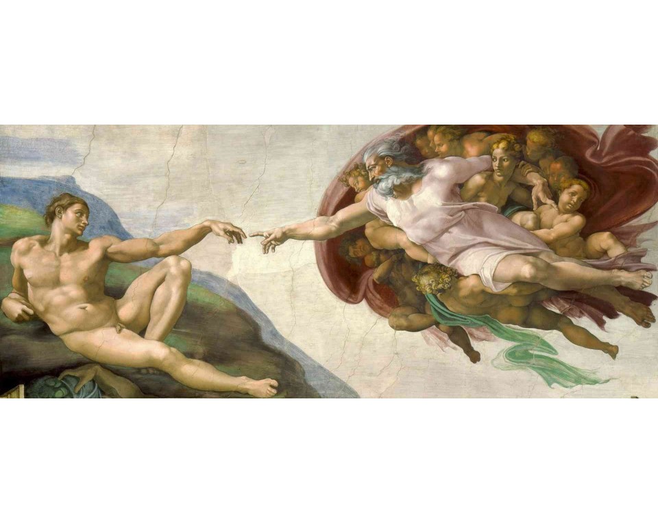 ΠΙΝΑΚΑΣ ΣΕ ΚΑΜΒΑ Michelangelo - Η Δημιουργία του Αδάμ