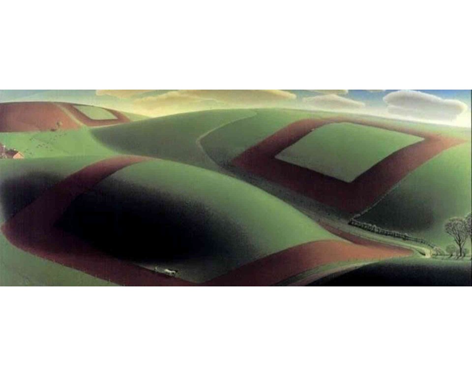 ΠΙΝΑΚΑΣ ΣΕ ΚΑΜΒΑ Grant Wood - Ανοιξιάτικη Στροφή
