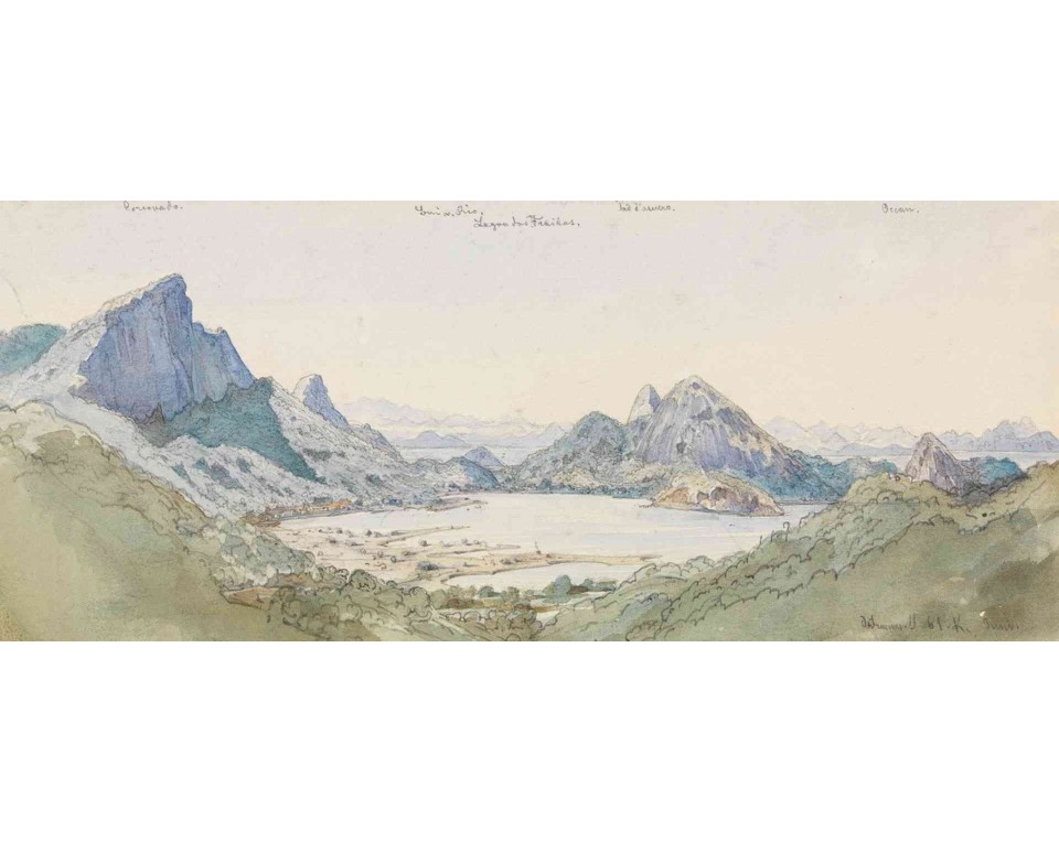 ΠΙΝΑΚΑΣ ΣΕ ΚΑΜΒΑ Ferdinand Keller - Βραζιλιάνικο Ορεινό Τοπίο στη Θάλασσα