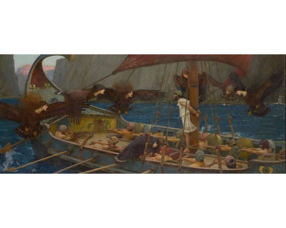 ΠΙΝΑΚΑΣ ΣΕ ΚΑΜΒΑ John William Waterhouse - Ο Οδυσσέας και οι Σειρήνες