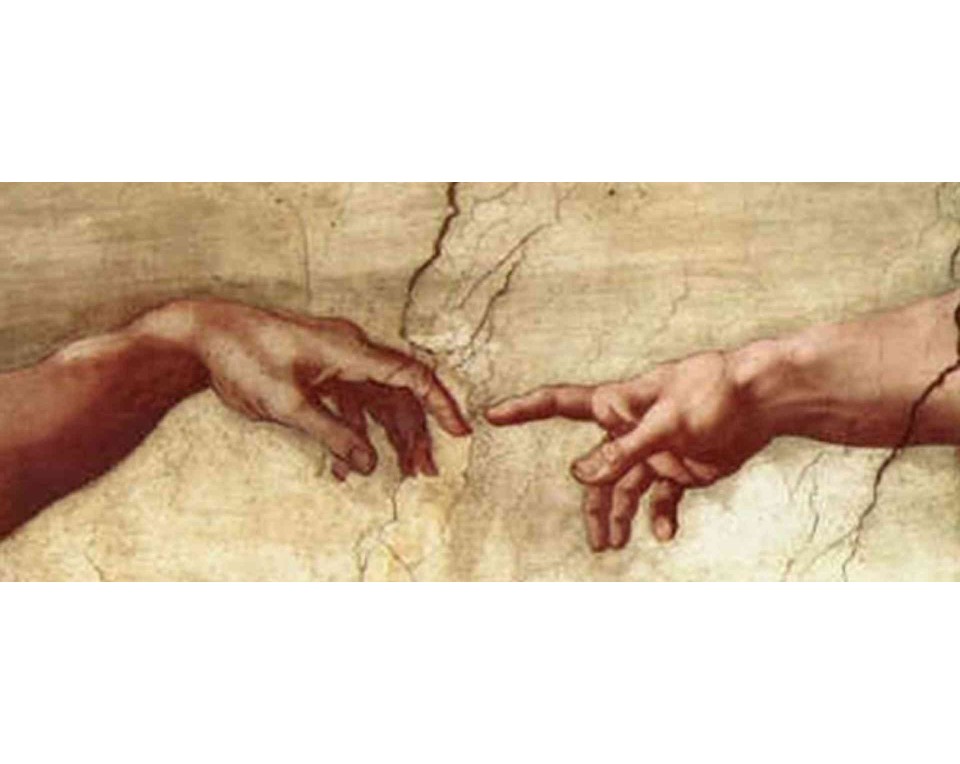 ΠΙΝΑΚΑΣ ΣΕ ΚΑΜΒΑ Michelangelo - Η Δημιουργία του Αδάμ (Λεπτομέρεια)