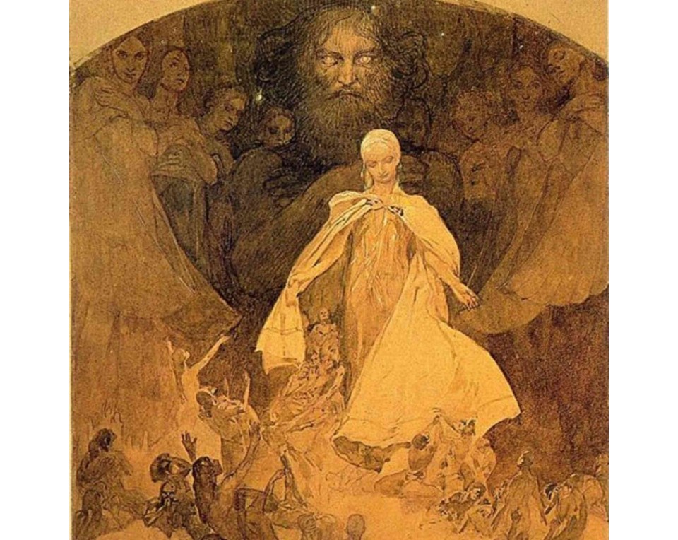 ΠΙΝΑΚΑΣ ΣΕ ΚΑΜΒΑ Alphonse Mucha - Ηλικία της Σοφίας