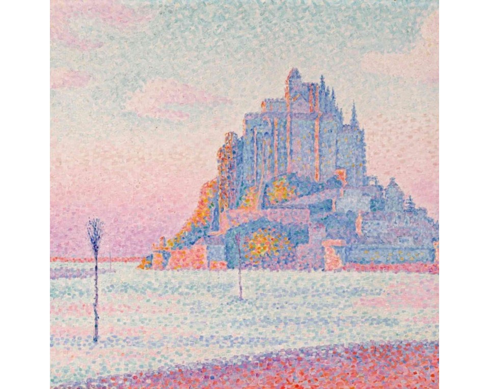 ΠΙΝΑΚΑΣ ΣΕ ΚΑΜΒΑ Paul Signac - Το Μον Σαιν-Μισέλ, Ηλιοβασίλεμα