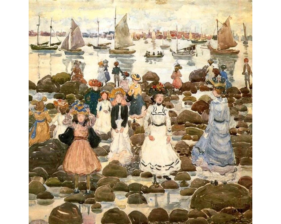 ΠΙΝΑΚΑΣ ΣΕ ΚΑΜΒΑ Maurice Prendergast - Άμπωτη, Beachmont
