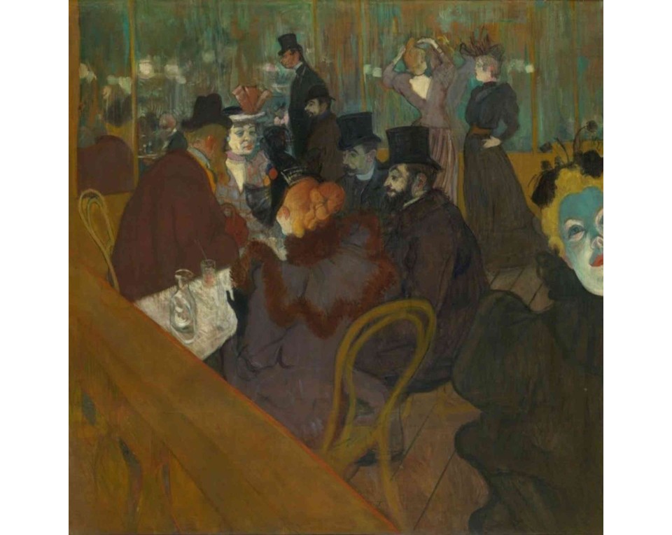 ΠΙΝΑΚΑΣ ΣΕ ΚΑΜΒΑ Henri de Toulouse-Lautrec - Στο Μουλέν Ρουζ