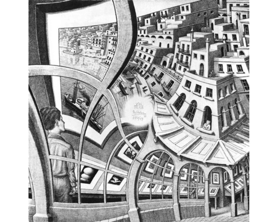 ΠΙΝΑΚΑΣ ΣΕ ΚΑΜΒΑ M. C. Escher - Πινακοθήκη Εκτυπώσεων