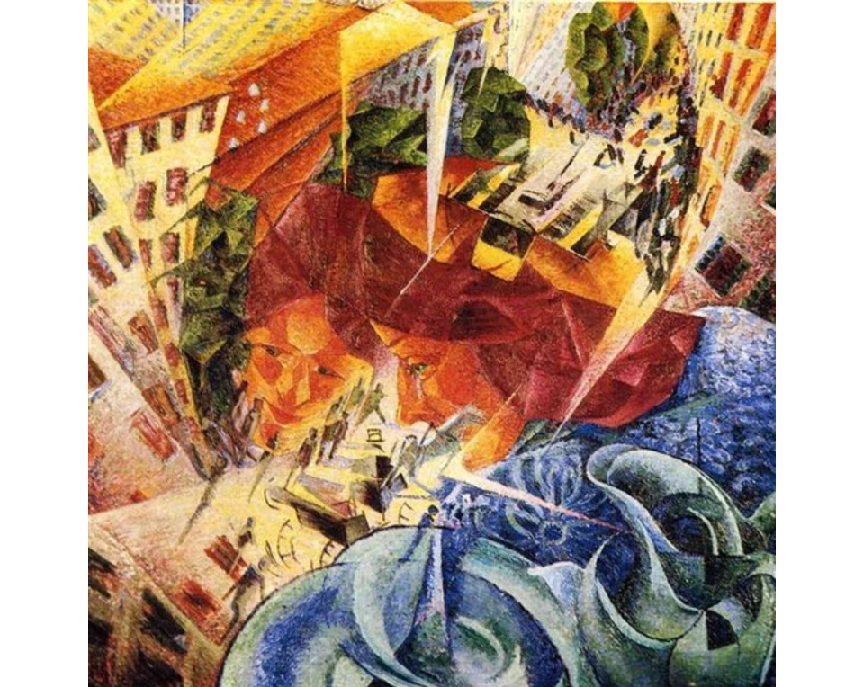 ΠΙΝΑΚΑΣ ΣΕ ΚΑΜΒΑ Umberto Boccioni - Ταυτόχρονη Όραση
