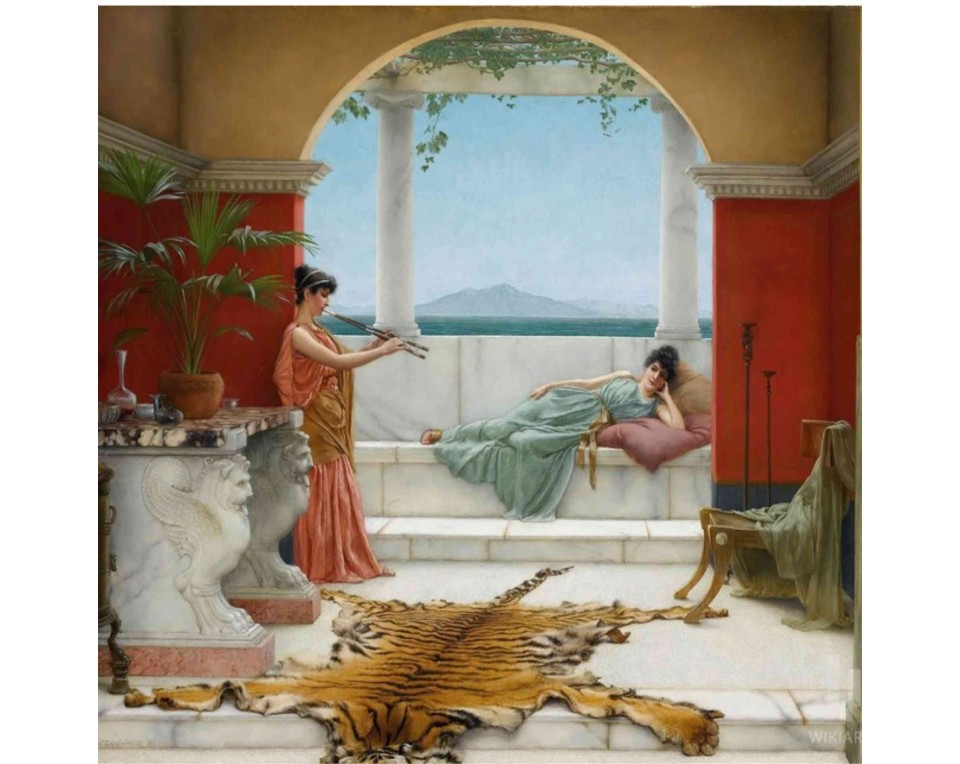 ΠΙΝΑΚΑΣ ΣΕ ΚΑΜΒΑ John William Godward - Η Γλυκιά Ανάπαυση μιας Καλοκαιρινής Ημέρας