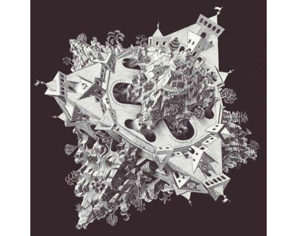 ΠΙΝΑΚΑΣ ΣΕ ΚΑΜΒΑ M. C. Escher - Διπλός Πλανητοειδής