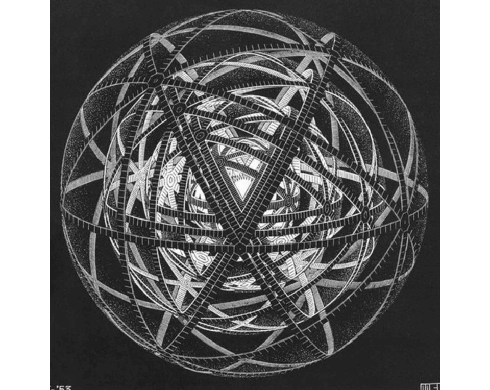 ΠΙΝΑΚΑΣ ΣΕ ΚΑΜΒΑ M. C. Escher - Ομόκεντρες Φλούδες