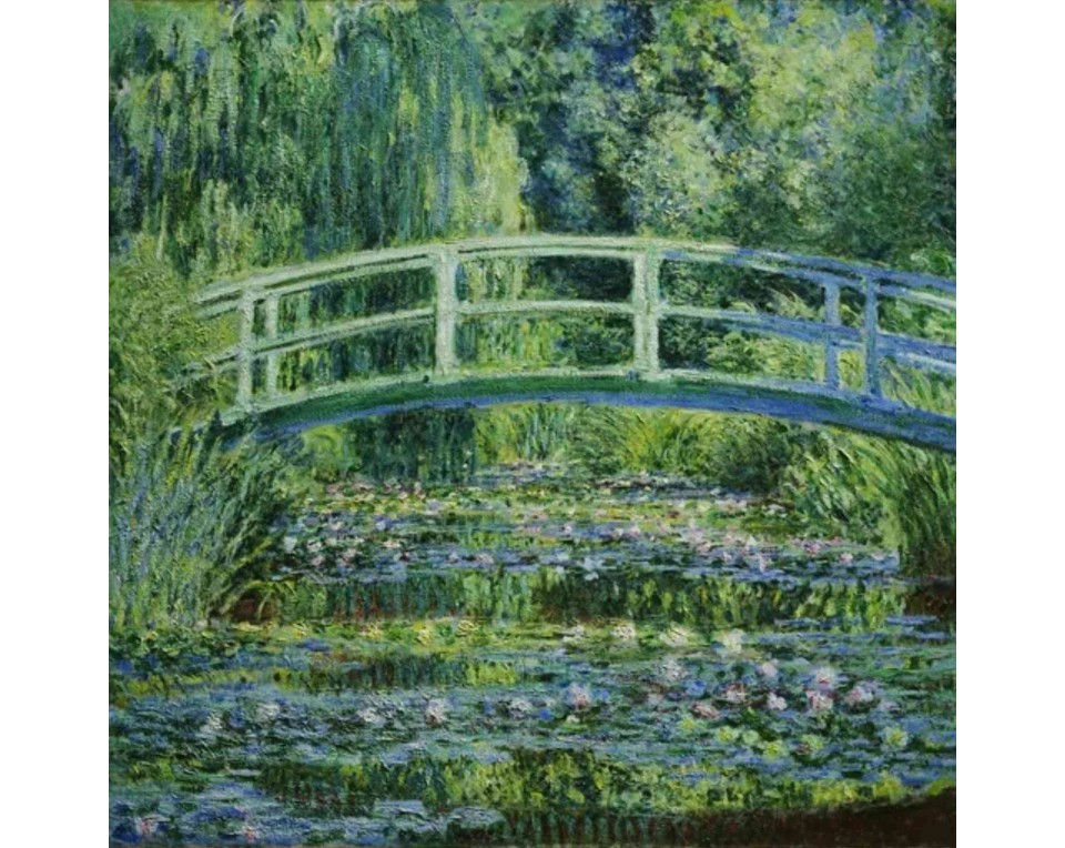 ΠΙΝΑΚΑΣ ΣΕ ΚΑΜΒΑ Claude Monet - Νούφαρα και Ιαπωνική Γέφυρα