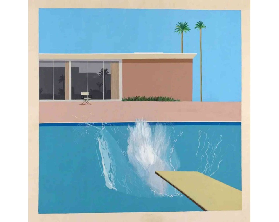 ΠΙΝΑΚΑΣ ΣΕ ΚΑΜΒΑ David Hockney - The Splash