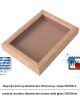 Φυσικό ξύλινη Κασετίνα shadow Box με τζάμι 40Χ40εκ