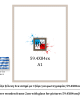 Κορνίζα ξύλινη 2εκ ασημί με τζαμι 59.4Χ84εκ(A1)