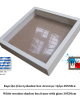Λευκή ξύλινη Κασετίνα shadow Box με τζάμι 30Χ30εκ