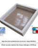 Λευκή ξύλινη Κασετίνα shadow Box με τζάμι 50Χ50εκ