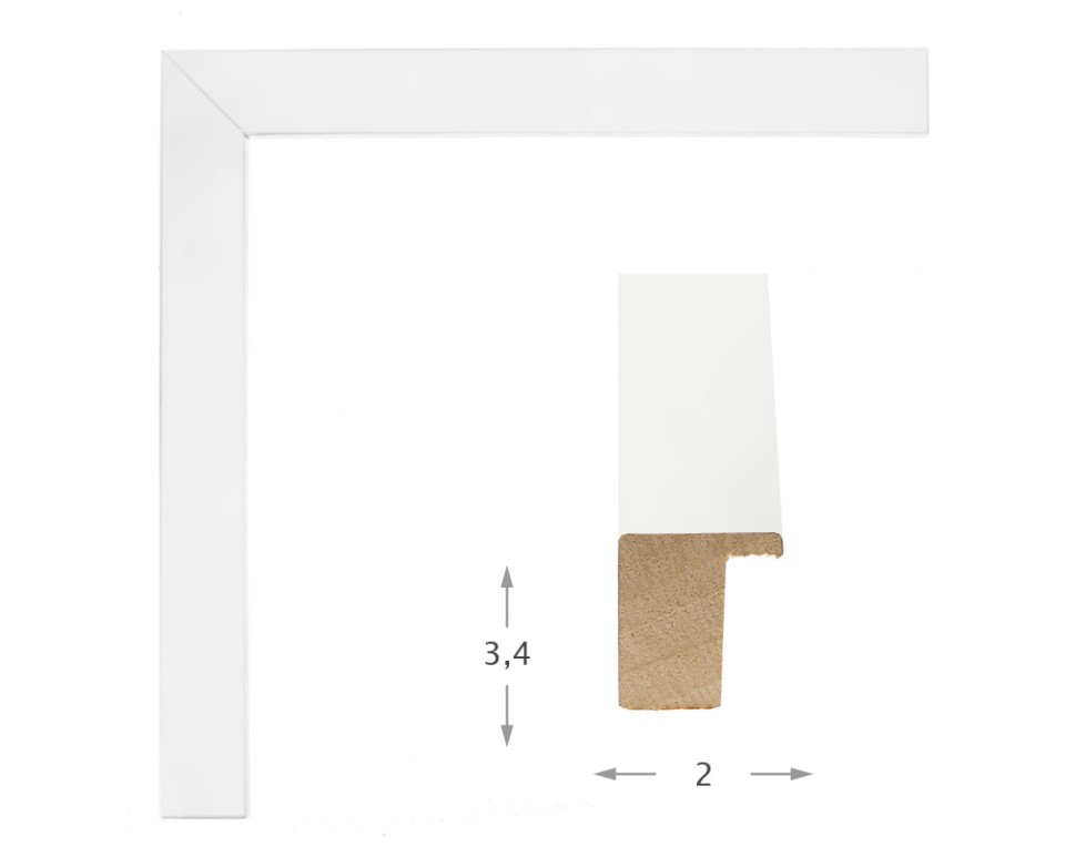 Λευκή ξύλινη Κασετίνα shadow Box με τζάμι 50Χ50εκ
