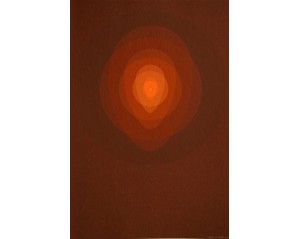 "Brown Mandala" του Clarence Holbrook Carter. Εκτύπωση έργο τέχνης σε κάμβα τελαρωμένο κάθετο 40Χ60εκ 