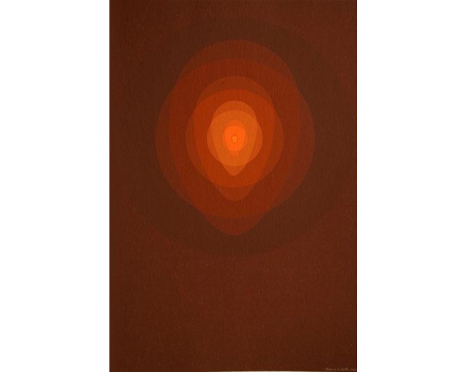 "Brown Mandala" του Clarence Holbrook Carter. Εκτύπωση έργο τέχνης σε κάμβα τελαρωμένο κάθετο 40Χ60εκ 