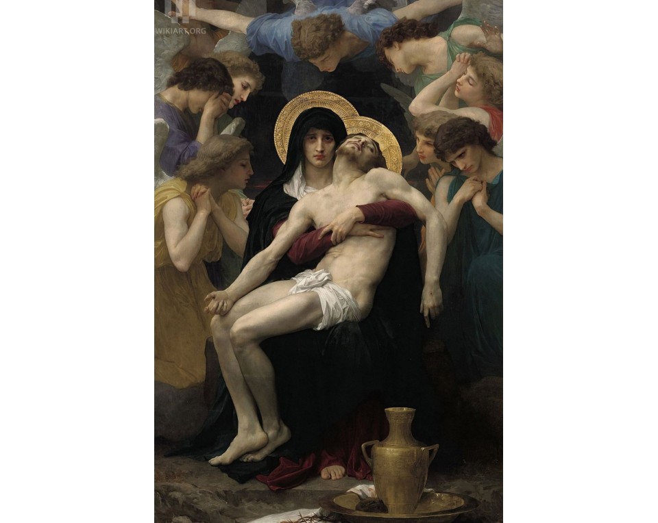 «Πιετά» (Pietà) του Γάλλου ζωγράφου William-Adolphe Bouguereau. Εκτύπωση έργο τέχνης σε κάμβα τελαρωμένο κάθετο 40Χ60εκ 