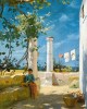 «Καλοκαίρι στο Κάπρι» (Summer in Capri) του Δανού ζωγράφου Πέντερ Μορκ Μένστεντ (Peder Mørk Mønsted), Εκτύπωση έργο τέχνης σε κάμβα τελαρωμένο κάθετο 40Χ60εκ 