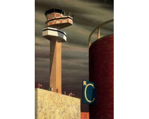 "Control Tower" (Πύργος Ελέγχου) του Αυστραλού καλλιτέχνη Jeffrey Smart. Εκτύπωση έργο τέχνης σε κάμβα τελαρωμένο κάθετο 40Χ60εκ Εκτύπωση έργο τέχνης σε κάμβα τελαρωμένο κάθετο 40Χ60εκ 