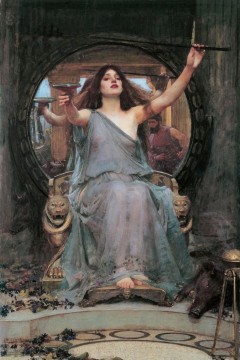 "Κίρκη Προσφέρει το Ποτήρι στον Οδυσσέα" (Circe Offering the Cup to Odysseus) του Άγγλου ζωγράφου Τζον Γουίλιαμ Γουότερχαουζ, Εκτύπωση έργο τέχνης σε κάμβα τελαρωμένο κάθετο 40Χ60εκ 